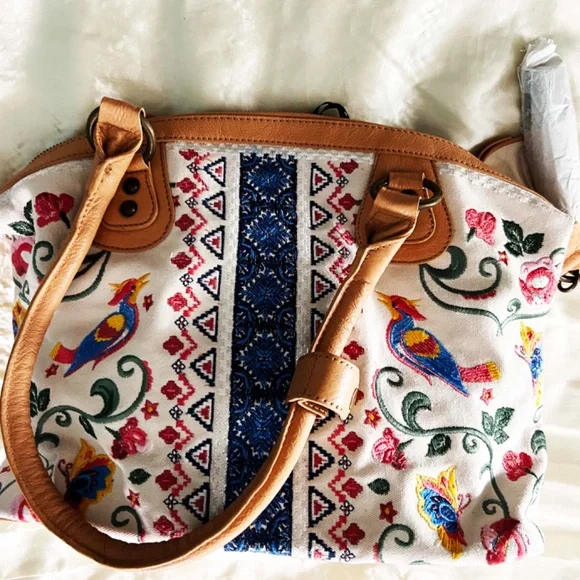 Embroidered Satchel Bag - Picture 9 of 16